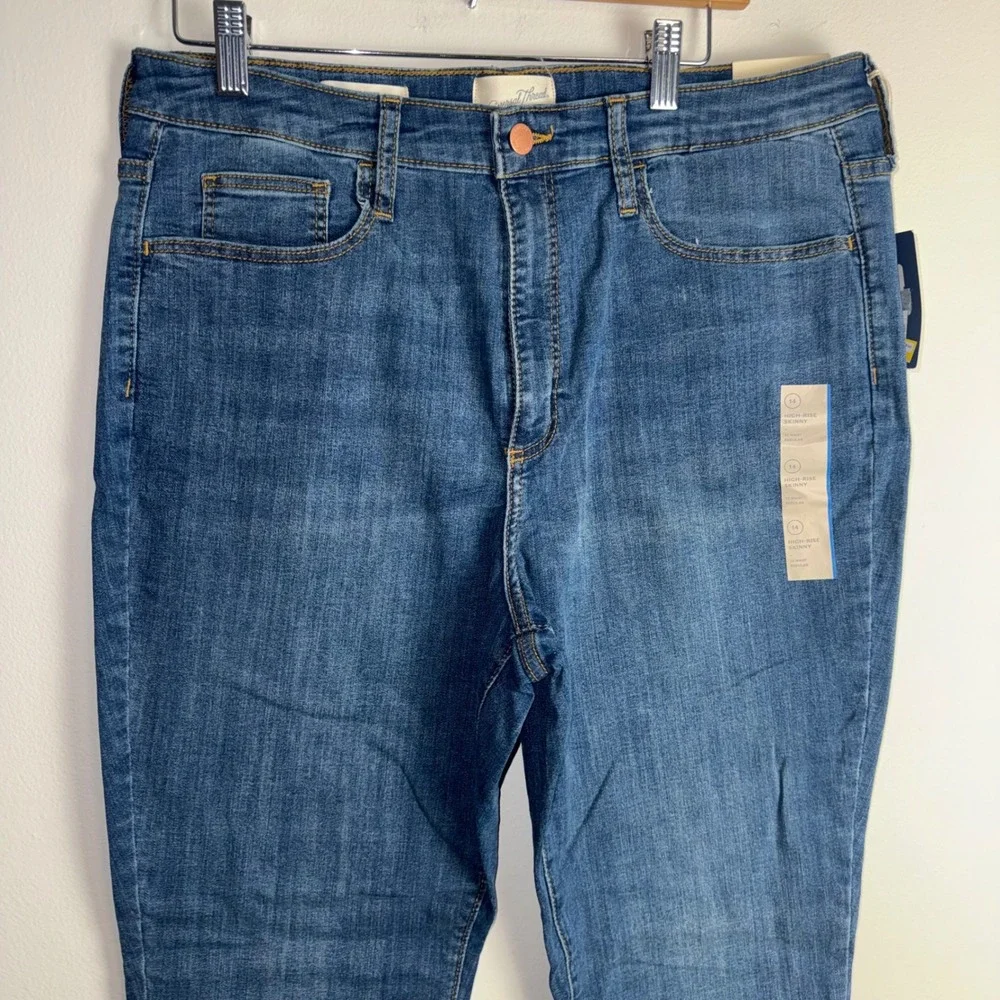 Universal Thread Womens‎ High-Rise Skinny Jeans Medium Wash Blue Size 14 Regular